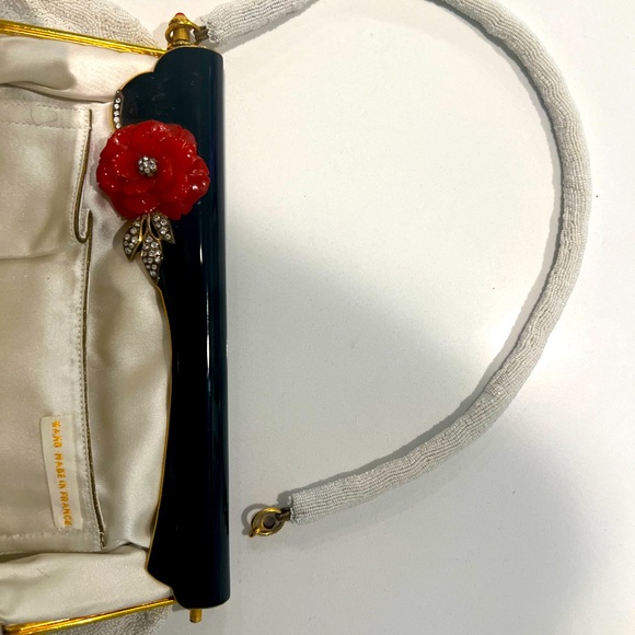 Gorgeous Vintage Microbeaded & Embroidered Purse - Picture 13 of 15